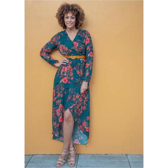 long tall sally Dresses & Skirts - Tall Floral Fixed Wrap Dress (belt not included)